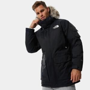 North Face McMurdo Parka Jacket Black Coat‎ Fur Trim Hooded Sz XXL Men's